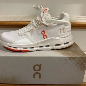 On Cloudnova 2 Women’s White and Orange Sneakers